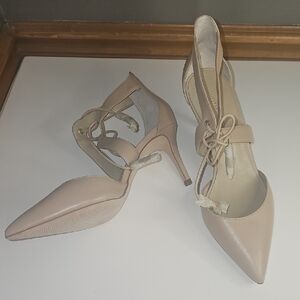 Ann Taylor Tan High Heels with Ankle Strap